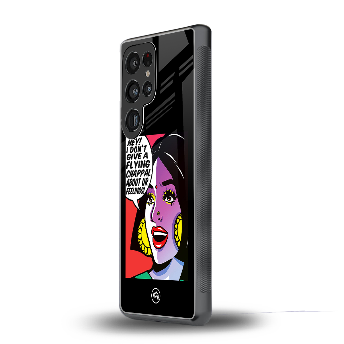 don't give a flying chappal back phone cover | glass case for samsung galaxy s25 ultra