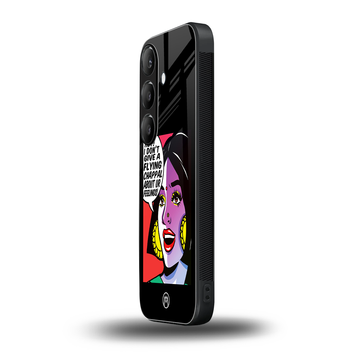 don't give a flying chappal back phone cover | glass case for samsung galaxy s24 plus
