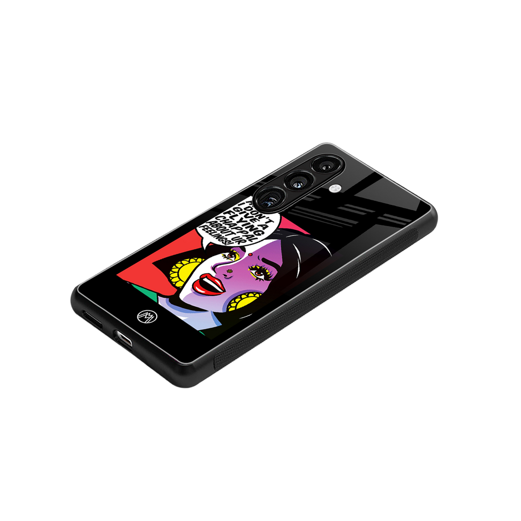 don't give a flying chappal back phone cover | glass case for samsung galaxy s24 plus