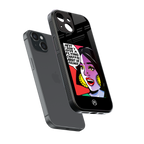 don't give a flying chappal back phone cover | glass case for iphone 15