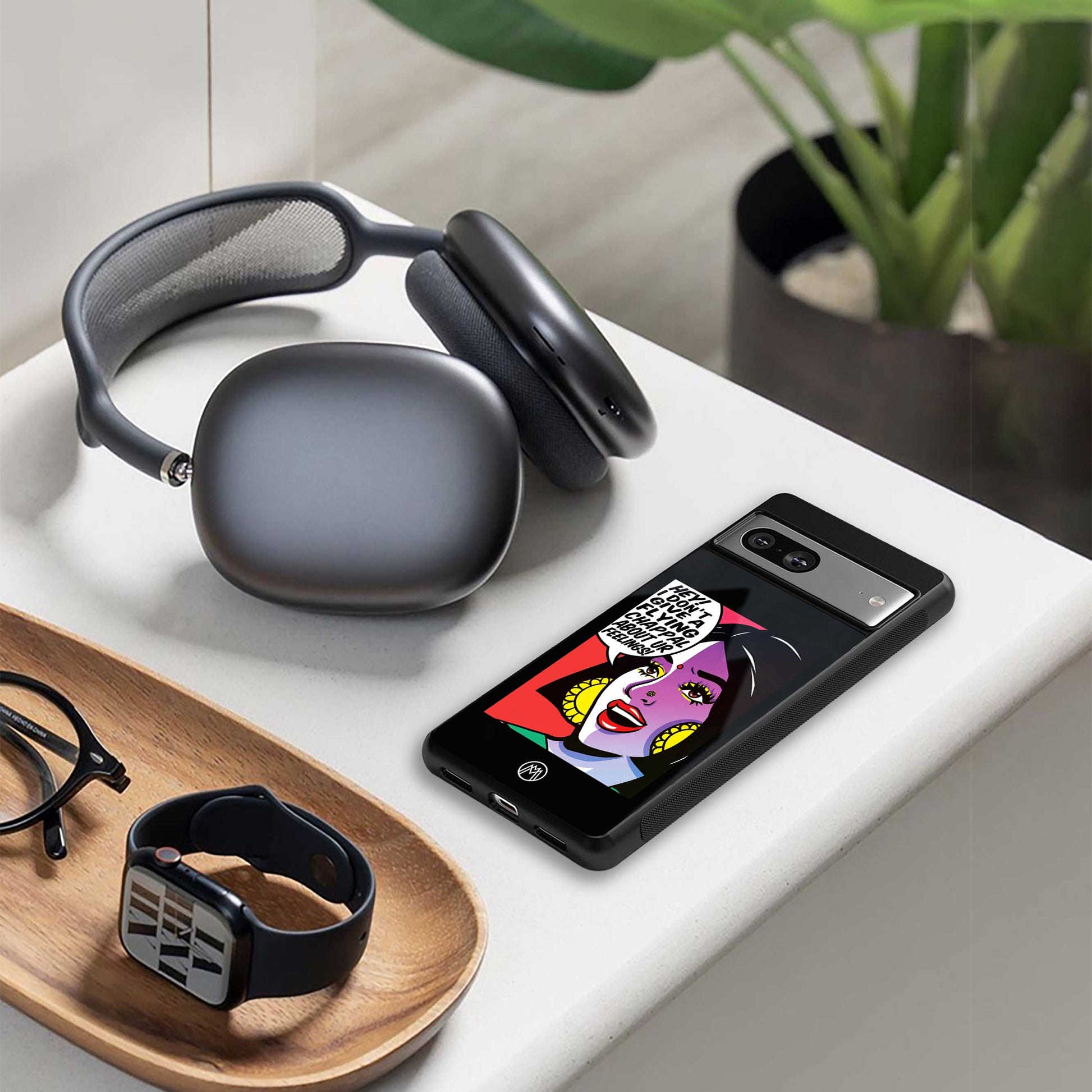 don't give a flying chappal back phone cover | glass case for iphone 16e