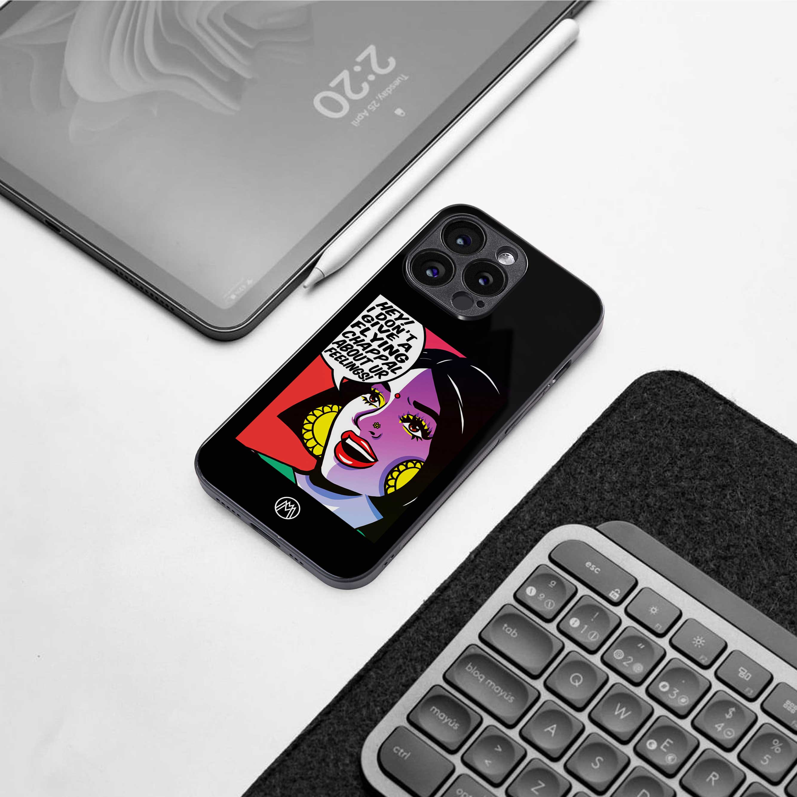 don't give a flying chappal back phone cover | glass case for nothing phone 2a