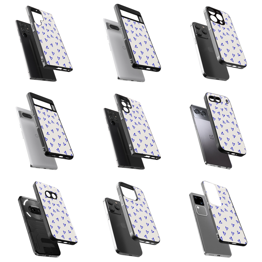 Durable Glass Back Mobile Case for iPhone, Samsung, OnePlus, Google Pixel, Redmi, Vivo, Oppo