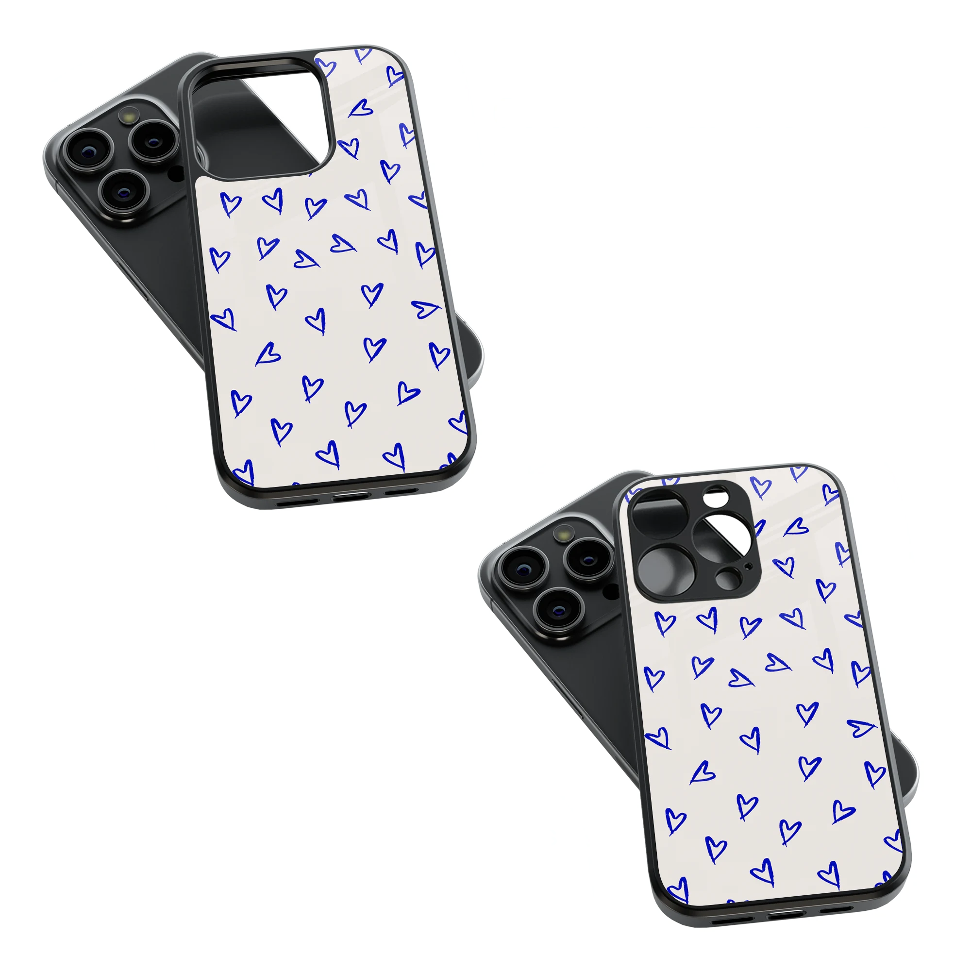 Trendy Glass Back Mobile Case for iPhone, Samsung, Redmi, OnePlus, Google Pixel, Motorola
