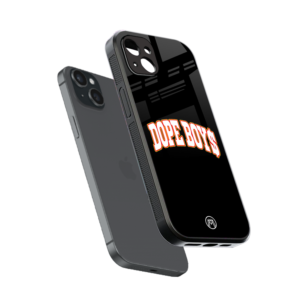 dope boys back phone cover | glass case for iphone 15 plus