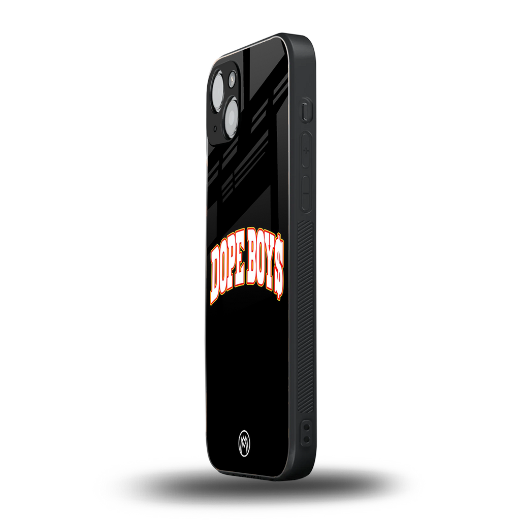 dope boys back phone cover | glass case for iphone 15 plus