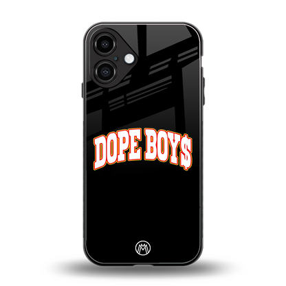 dope boys back phone cover | glass case for iphone 16 plus