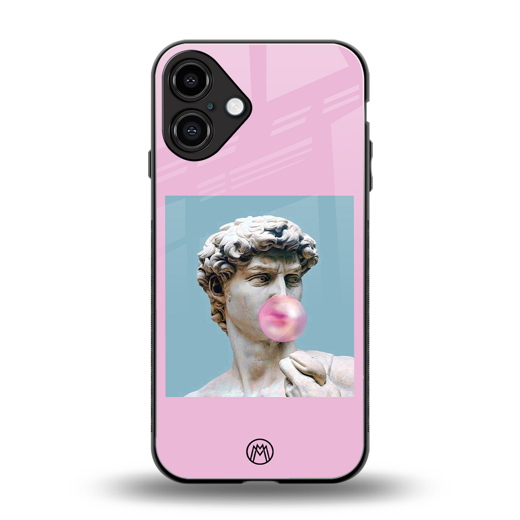 dope david michelangelo back phone cover | glass case for iphone 16 plus