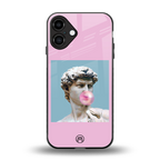 dope david michelangelo back phone cover | glass case for iphone 16 plus