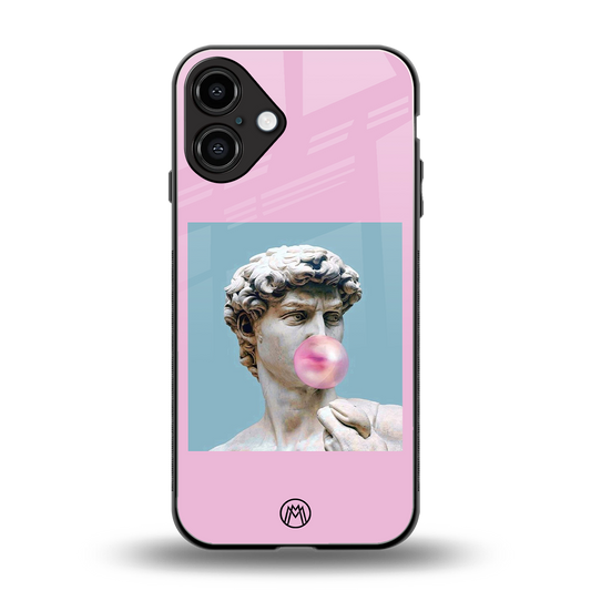 dope david michelangelo back phone cover | glass case for iphone 16 plus