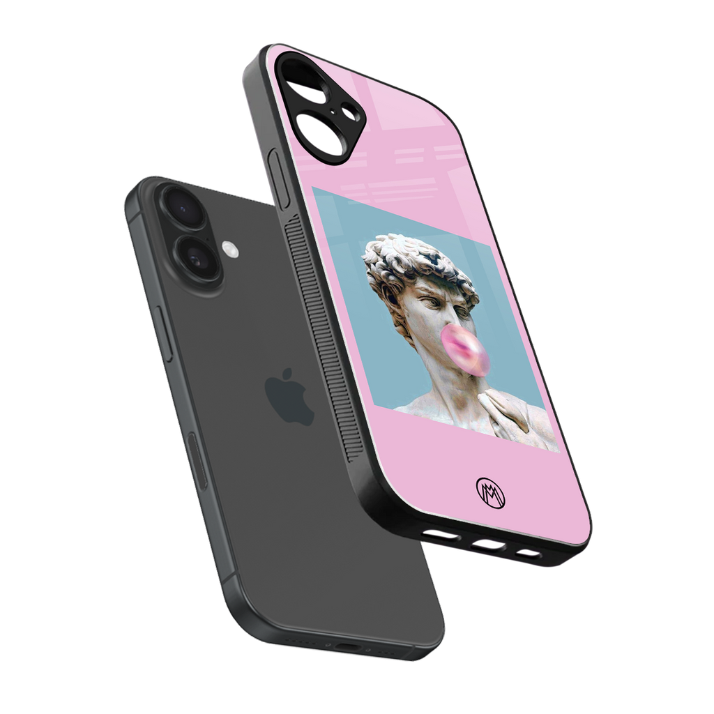 dope david michelangelo back phone cover | glass case for iphone 16 plus