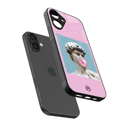 dope david michelangelo back phone cover | glass case for iphone 16 plus