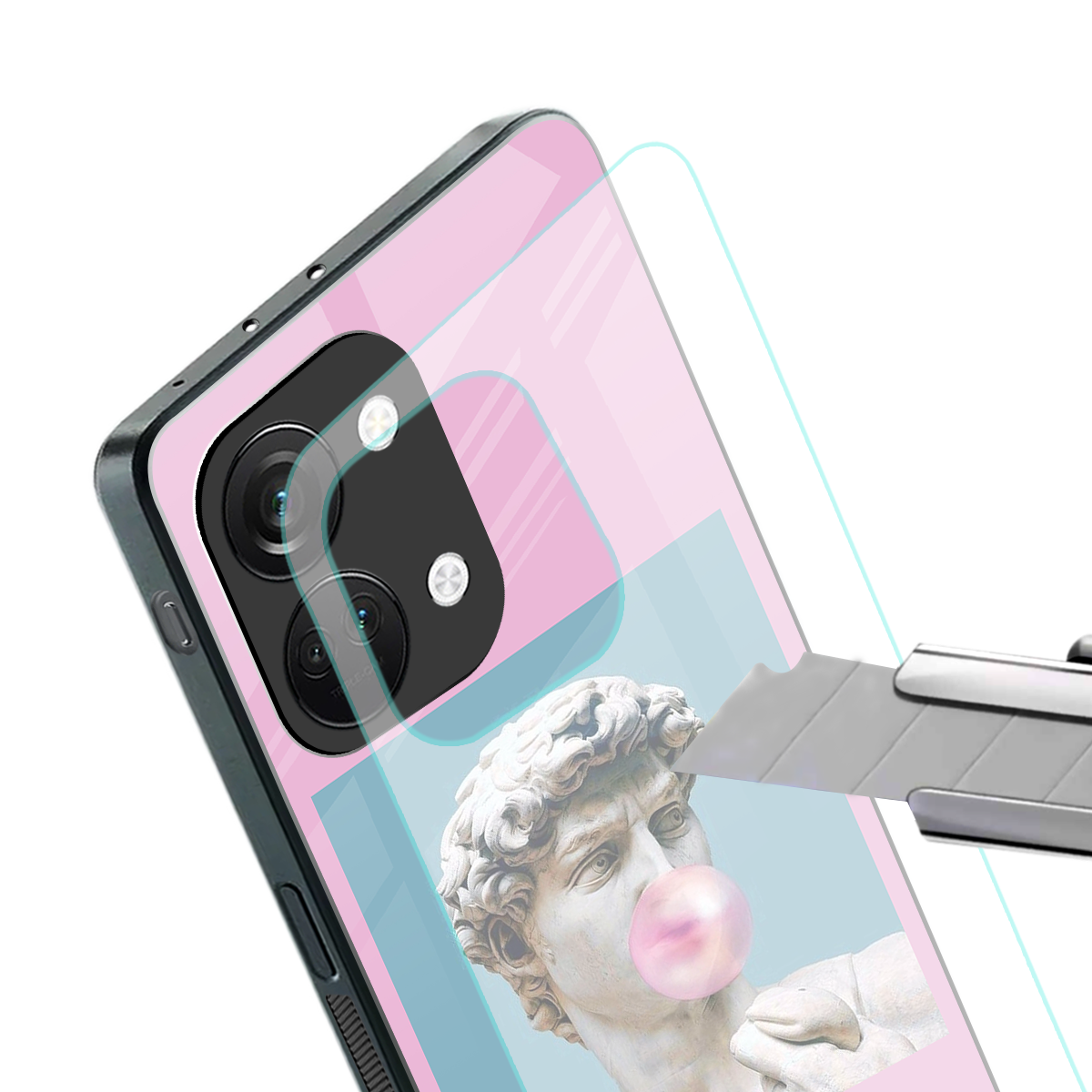 dope david michelangelo back phone cover | glass case for oneplus nord 3