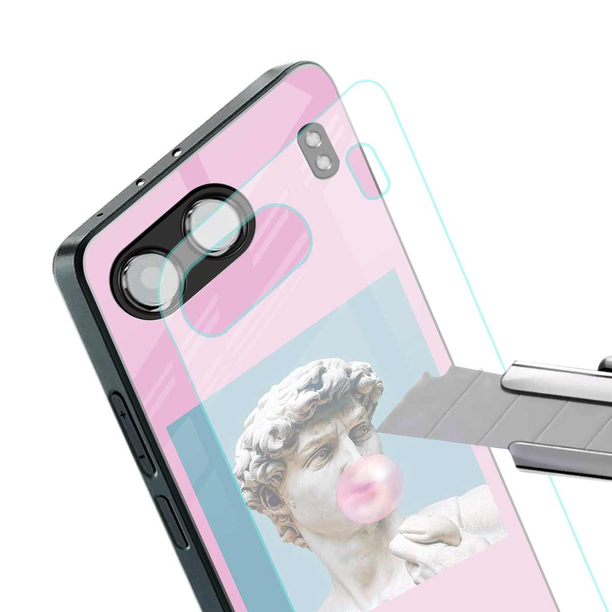 dope david michelangelo back phone cover | glass case for oneplus nord 4