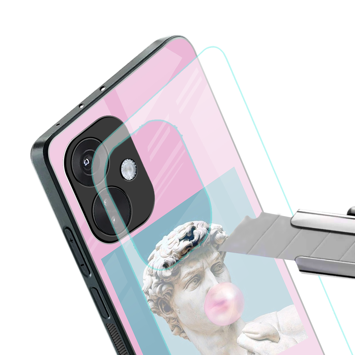 dope david michelangelo back phone cover | glass case for oneplus nord ce 3