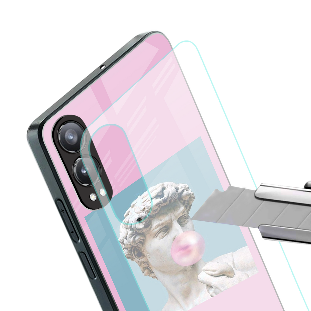 dope david michelangelo back phone cover | glass case for oneplus nord ce 4 lite