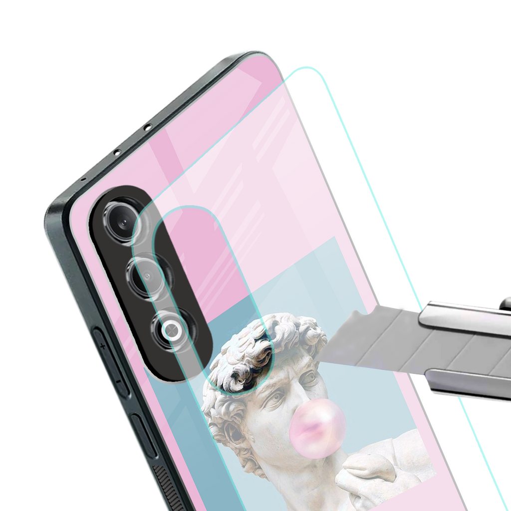 dope david michelangelo back phone cover | glass case for oneplus nord ce 4