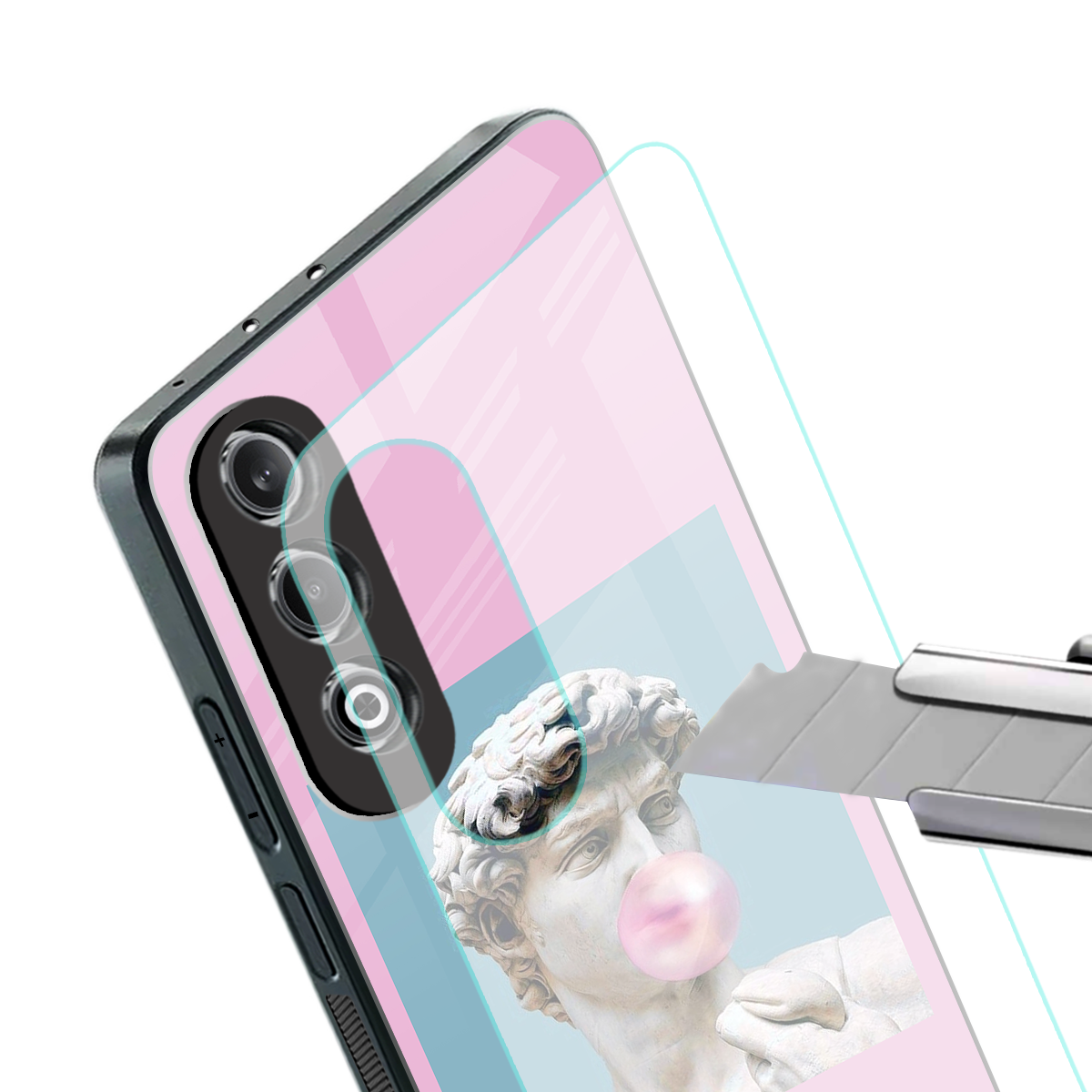 dope david michelangelo back phone cover | glass case for oneplus nord ce 4