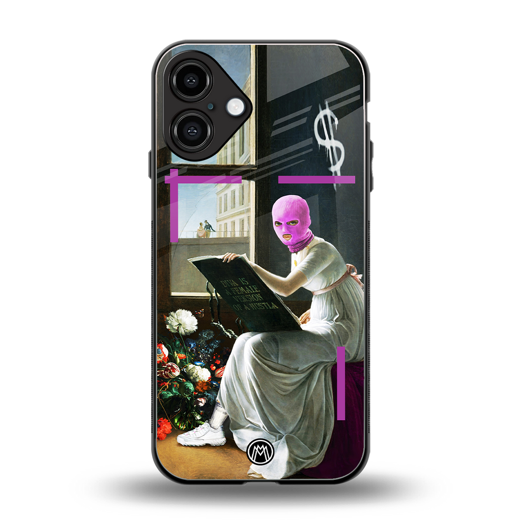 dope diva back phone cover | glass case for iphone 16 plus