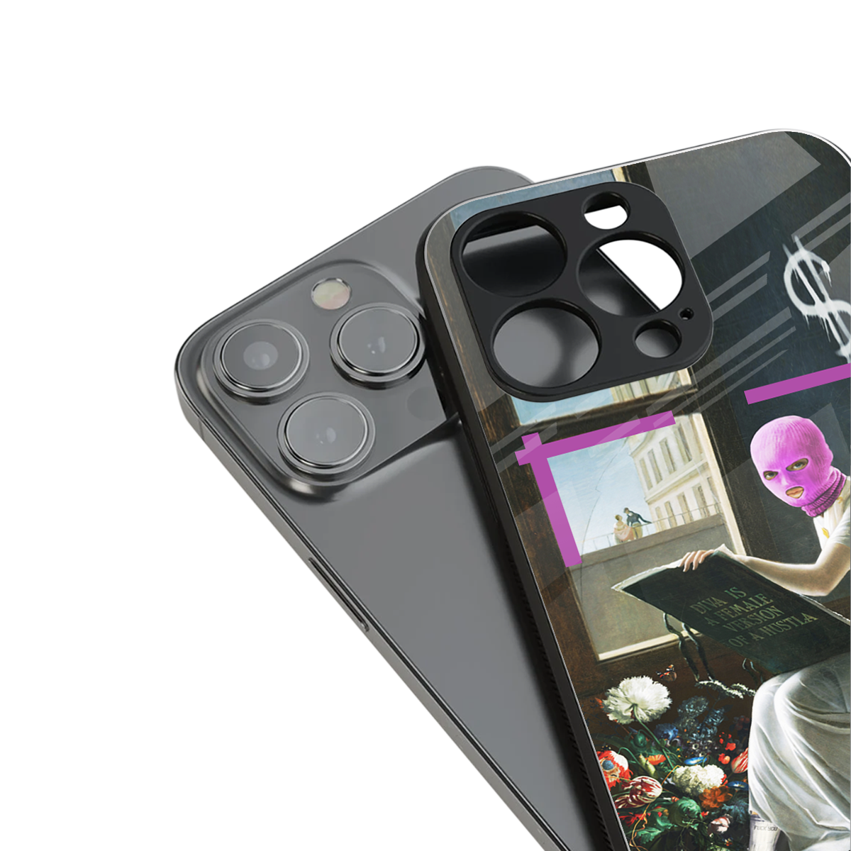 dope diva back phone cover | glass case for iphone 15 pro