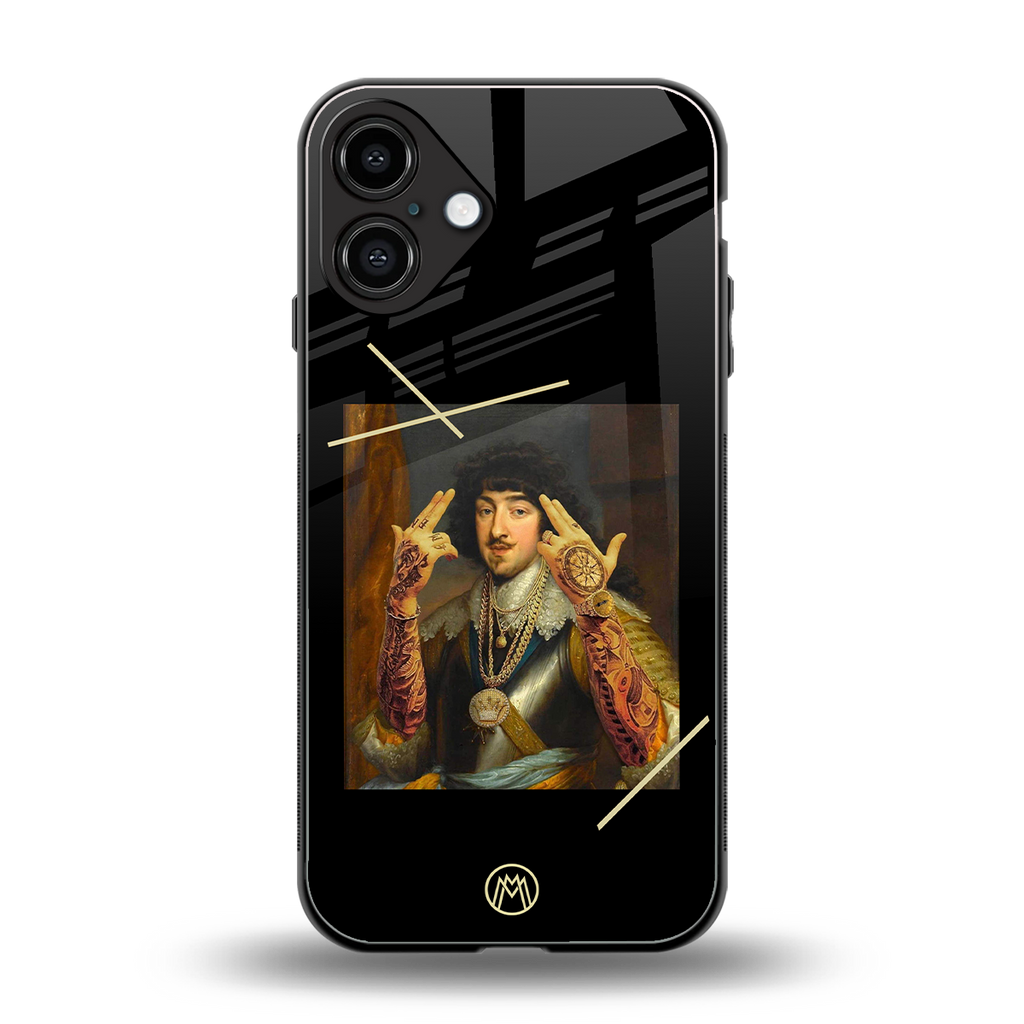dope napoleon back phone cover | glass case for iphone 16 plus