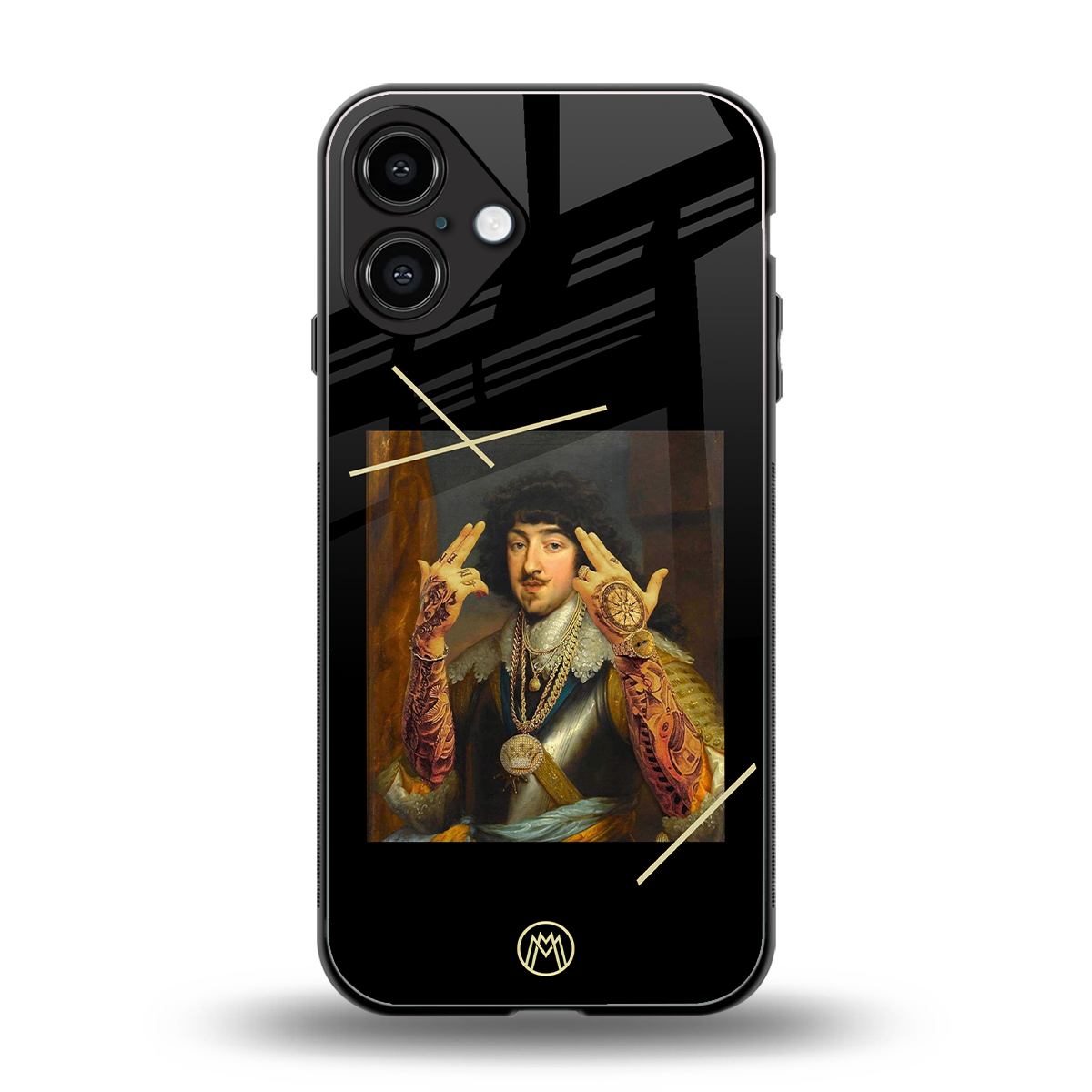 dope napoleon back phone cover | glass case for iphone 16 plus