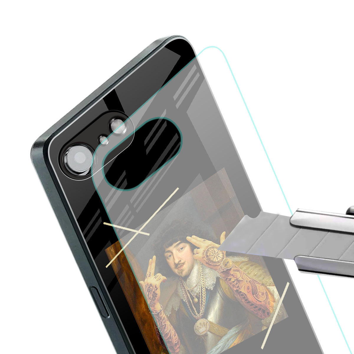 dope napoleon back phone cover | glass case for iphone 16e