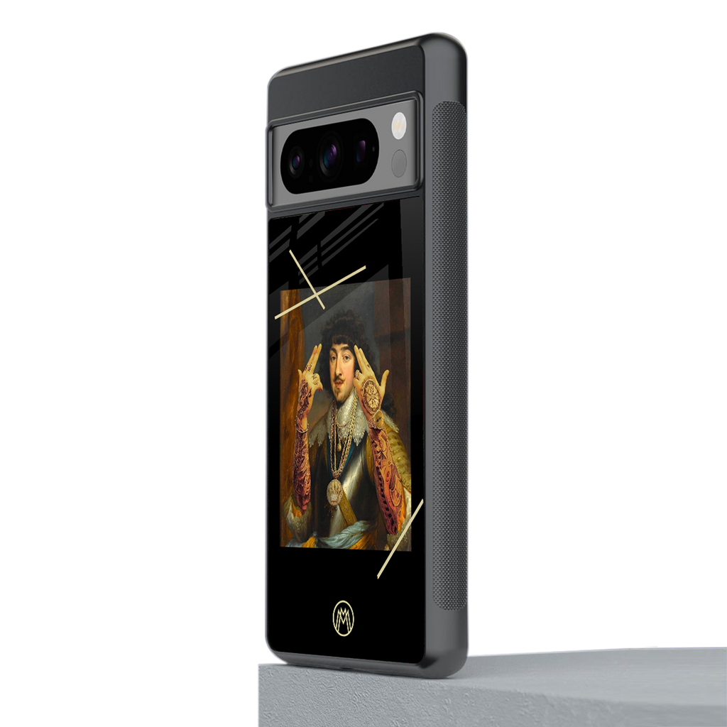 dope napoleon back phone cover | glass case for google pixel 8 pro