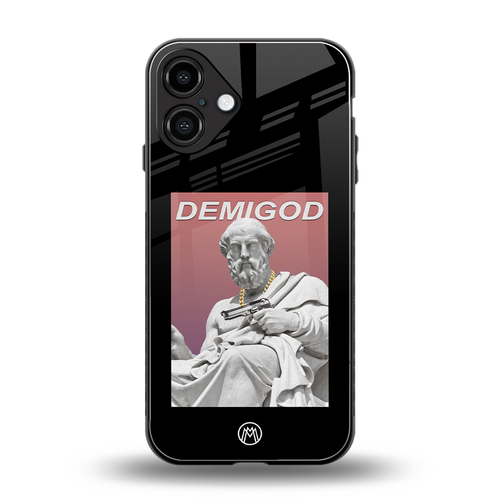 dope socerates back phone cover | glass case for iphone 16 plus