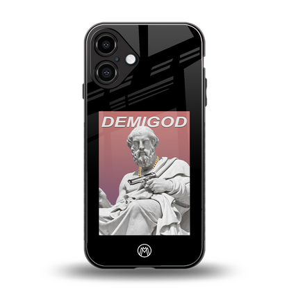 dope socerates back phone cover | glass case for iphone 16 plus