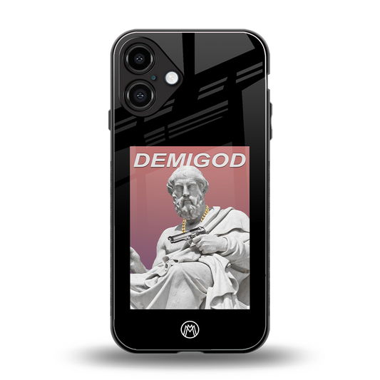dope socerates back phone cover | glass case for iphone 16 plus