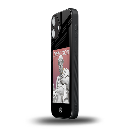 dope socerates back phone cover | glass case for iphone 16 plus