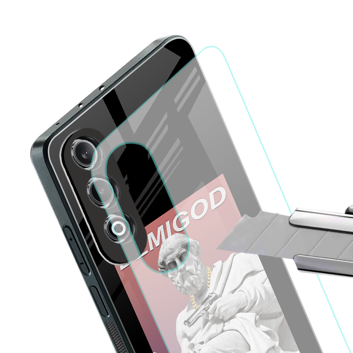 dope socerates back phone cover | glass case for oneplus nord ce 4
