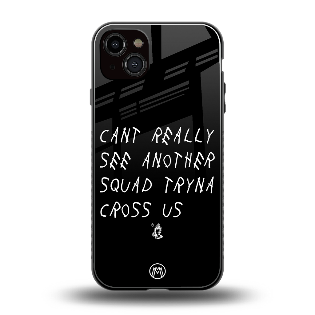 dope squad back phone cover | glass case for iphone 14 plus