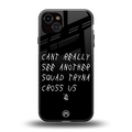 dope squad back phone cover | glass case for iphone 14 plus