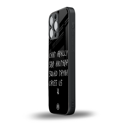 dope squad back phone cover | glass case for iphone 14 pro max