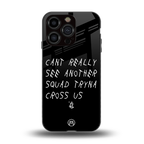 dope squad back phone cover | glass case for iphone 15 pro