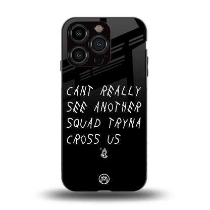 dope squad back phone cover | glass case for iphone 14 pro