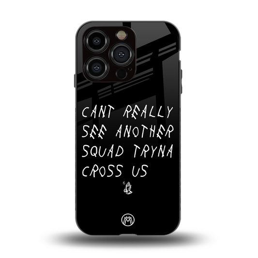 dope squad back phone cover | glass case for iphone 14 pro
