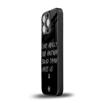 dope squad back phone cover | glass case for iphone 14 pro