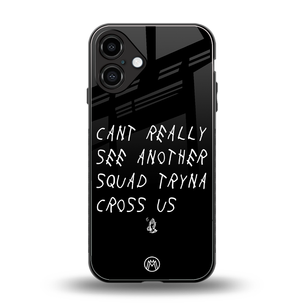 dope squad back phone cover | glass case for iphone 16 plus
