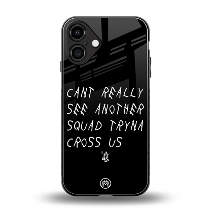 dope squad back phone cover | glass case for iphone 16 plus