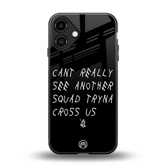 dope squad back phone cover | glass case for iphone 16 plus