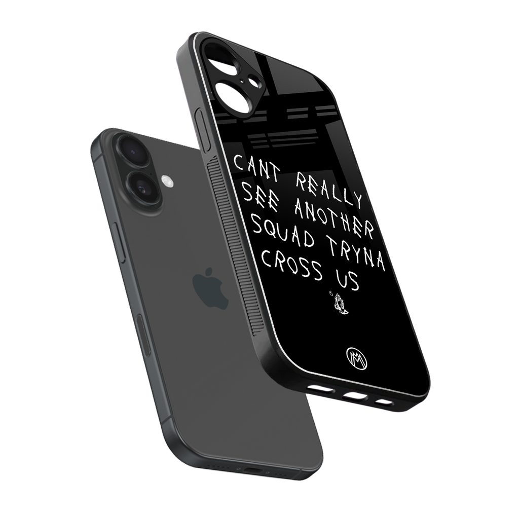 dope squad back phone cover | glass case for iphone 16 plus
