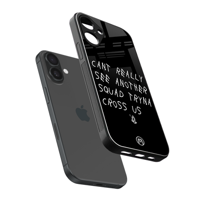 dope squad back phone cover | glass case for iphone 16 plus