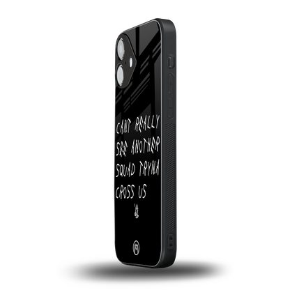 dope squad back phone cover | glass case for iphone 16 plus