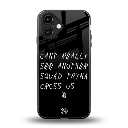 dope squad back phone cover | glass case for iphone 16