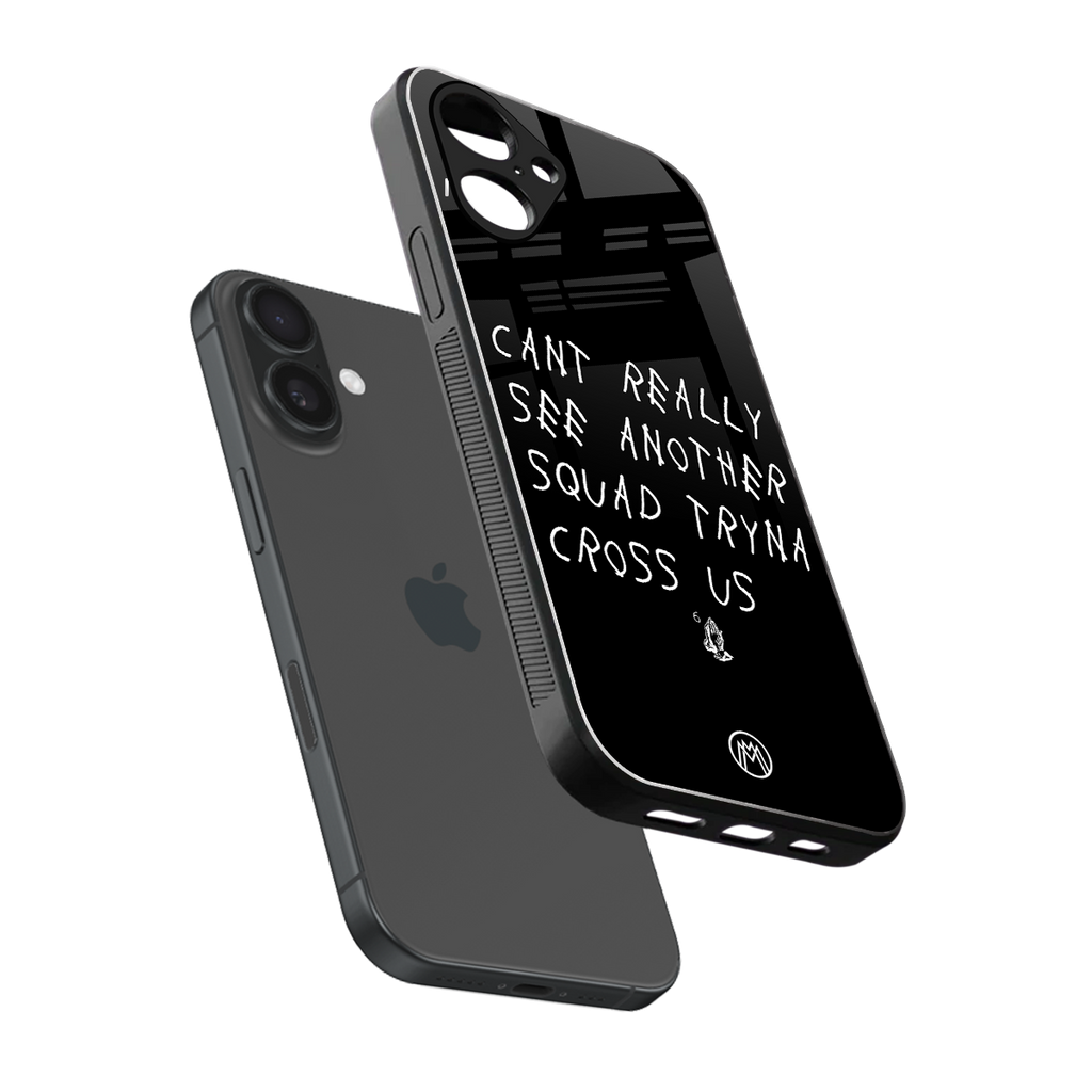 dope squad back phone cover | glass case for iphone 16