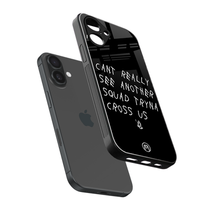 dope squad back phone cover | glass case for iphone 16