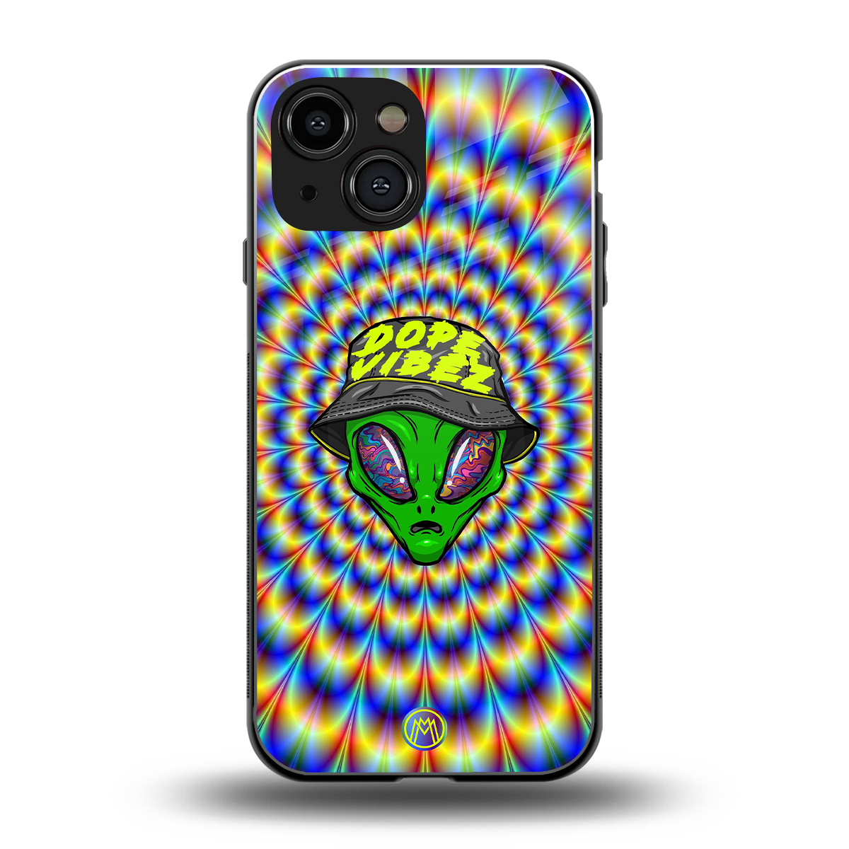 dope vibez back phone cover | glass case for iphone 13 mini